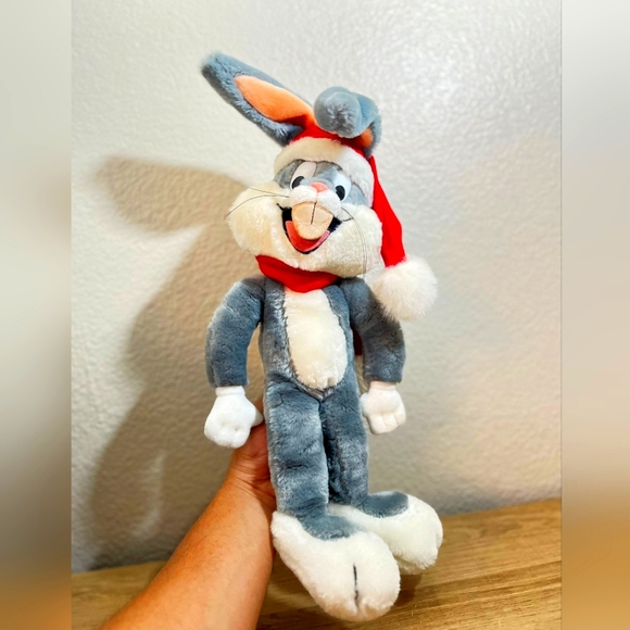 Warner Bros. Other - Vintage 1990  Bugs Bunny 50th Birthday Christmas Plush 24K Special Effects 20"